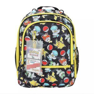 Pokemon Characters Print Adaptive Backpack with Pack of Trading Cards for Kids